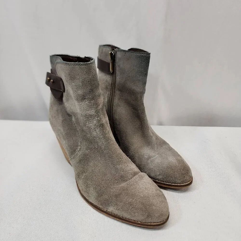 Sam Edelman Women's Marielle Gray Suede Ankle Booties Boots Size 6 M